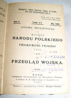 O SEJMIE I WYBORACH DO SEJMU, PRZEGLĄD WOJSKA, INTRYGI DWORSKIE, BUNT HAJDAMAKÓW wyd.1899 - 4