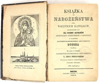 DUNIN - KSIĄŻKA DO NABOŻEŃSTWA 1864 skóra z epoki - 4