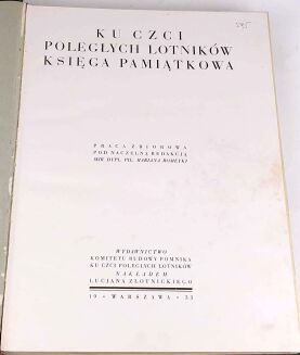 KU CZCI POLEGŁYCH LOTNIKÓW Księga pamiątkowa - 4