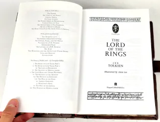 J.R.R. Tolkien - The Lord Of The Rings Exclusive Leather Binding, limited edition, copy number 80, fore edge painting, metalwork - 19