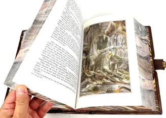 J.R.R. Tolkien - The Lord Of The Rings Exclusive Leather Binding, limited edition, copy number 80, fore edge painting, metalwork - 21