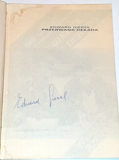 ROLICKI - EDWARD GIEREK: PRZERWANA DEKADA autograf Gierka - 2