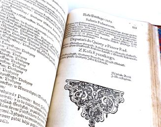 [KONSTYTUCYE]. CONSTITUCIE STATUTA Y PRZYWILEIE NA WALNYCH SEYMACH KORONNYCH OD ROKU PAŃSKIEGO 1550 ÁŻ DO ROKU 1637 UCHWALONE. Kraków 1637.  W Drukárniey Andrzeiá Piotrkowczyká - 18