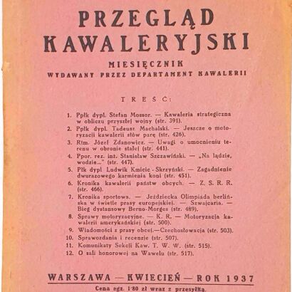 PRZEGLĄD KAWALERYJSKI Nr 4 (138) 1937