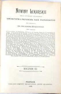 NOWINY LEKARSKIE. R. XV. Poznań 1903 - 2