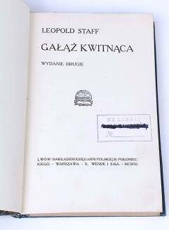 STAFF - GAŁĄŹ KWITNĄCA 1911r. OPRAWA - 3