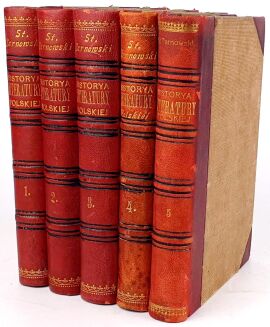 TARNOWSKI - HISTORYA LITERATURY POLSKIEJ T.1-5  piękny półskórek - 2