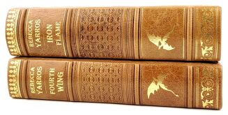 Rebecca Yarros - Iron Flame, Fourth Wing - Leather Bound 2 Book Set - 3