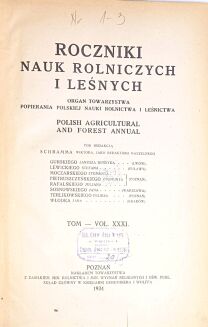 ROCZNIKI NAUK ROLNICZYCH I LEŚNYCH wyd. 1926-31r., 31 wol. [komplet] - 2