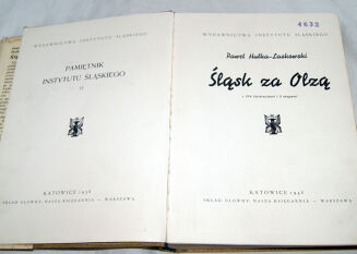 HULKA-LASKOWSKI- ŚLĄSK ZA OLZĄ wyd. 1938 obwoluta - 3