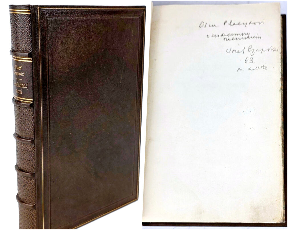 CZAPSKI - NA NIELUDZKIEJ ZIEMI  Paryż 1962, dedykacja opatrzona autografem Autora!