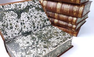 ROWLING- HARRY POTTER 7 book boxed, complete set, leather rebound - 9