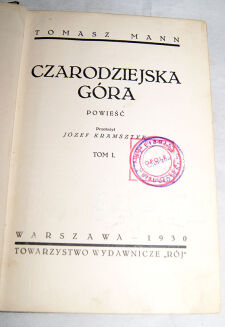 MANN - CZARODZIEJSKA GÓRA t.1-4 (komplet) wyd.1 z 1930r. - 3