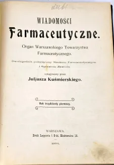 WIADOMOŚCI FARMACEUTYCZNE. R. XXXI, 1904 - 2