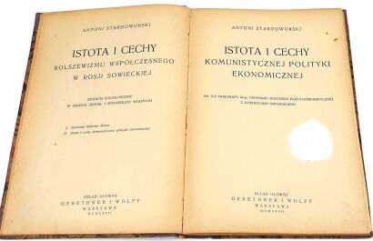 STARODWORSKI- ISTOTA I CECHY KOMUNISTYCZNEJ POLITYKI EKONOMICZNEJ wyd. 1927
