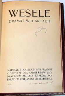 WYSPIAŃSKI - WESELE wyd.1 z 1901r. - 4