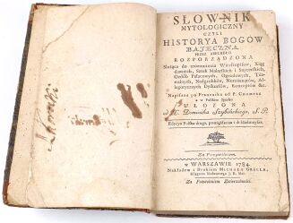 CHOMPRE; SZYBIŃSKI - SŁOWNIK MYTOLOGICZNY CZYLI HISTORYA BOGÓW BAJECZNA, 1784 - 4