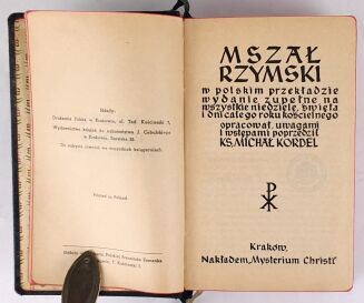 KORDEL - MSZAŁ RZYMSKI w polskim przekładzie, wyd. 1936r. skóra z epoki - 4