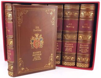 ROWLING- HARRY POTTER 7 book boxed, complete set, leather rebound - 3