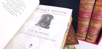 ROWLING- HARRY POTTER 7 book boxed, complete set, leather rebound - 8