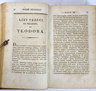 OLAVIDE, KOSICKI - TRYUMF EWANGELII ALBO PAMIĘTNIKI CZŁOWIEKA ŚWIATOWEGO PO WYRZECZENIU SIĘ BŁĘDÓW FILOZOFII TEGOCZESNEY T.1-4 [komplet], 1830 - 6