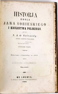 SALVANDY - HISTORJA KRÓLA JANA SOBIESKIEGO I KRÓLESTWA POLSKIEGO t. 1-3 [komplet w 3 wol.] - 10