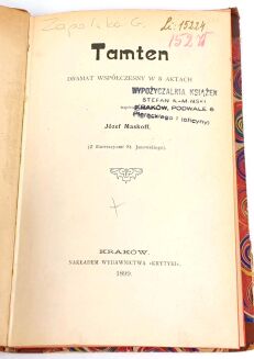ZAPOLSKA - TAMTEN. Dramat współczesny w 5 aktach [wydanie pierwsze 1899] [il. Stanisław Janowski] - 4