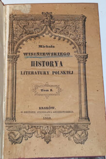 WISZNIEWSKI -  HISTORYA LITERATURY POLSKIEJ t. 1-10 w 9 wol. [komplet] - 3