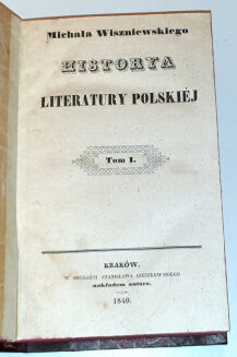 WISZNIEWSKI -  HISTORYA LITERATURY POLSKIEJ t. 1-10 w 9 wol. [komplet] - 4