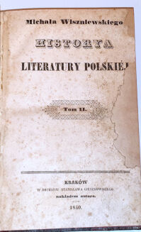 WISZNIEWSKI -  HISTORYA LITERATURY POLSKIEJ t. 1-10 w 9 wol. [komplet] - 5