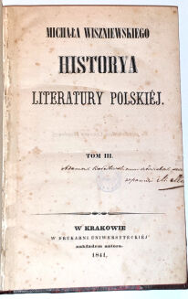 WISZNIEWSKI -  HISTORYA LITERATURY POLSKIEJ t. 1-10 w 9 wol. [komplet] - 6