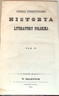 WISZNIEWSKI -  HISTORYA LITERATURY POLSKIEJ t. 1-10 w 9 wol. [komplet] - 10