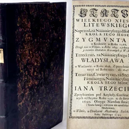 [STATUT LITEWSKI] STATUT WIELKIEGO XIĘSTWA LITEWSKIEGO Wilno 1693