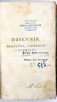 [PIERWSZE POLSKIE CZASOPISMO MEDYCZNE O CHARAKTERZE NAUKOWYM] DZIENNIK MEDYCYNY, CHIRURGII I FARMACYI Wilno 1822, tablice - 4