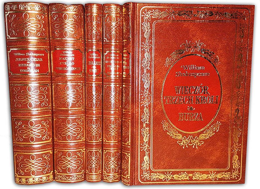 SHAKESPEARE - DZIEŁA 5 wol. złota oprawa