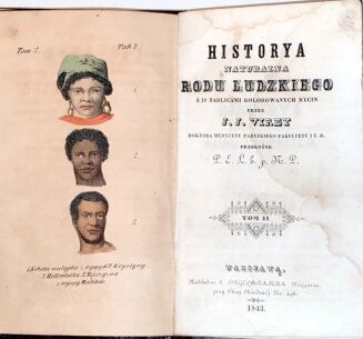 VIREY - HISTORYA NATURALNA RODU LUDZKIEGO t.1-4 (komplet w 4 wol.) ręcznie kolorowane litografie wyd. 1843 - 8