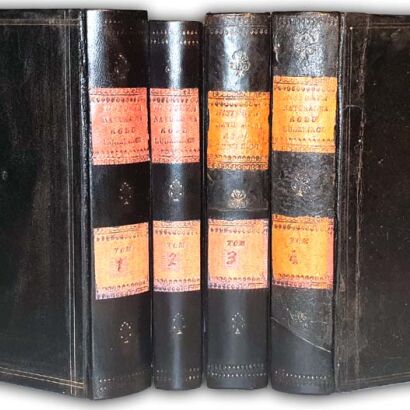 VIREY - HISTORYA NATURALNA RODU LUDZKIEGO t.1-4 (komplet w 4 wol.) ręcznie kolorowane litografie wyd. 1843