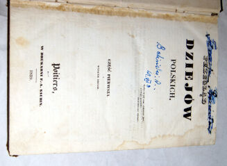 PRZEGLĄD DZIEJÓW POLSKICH część I Poitiers 1839 - 2