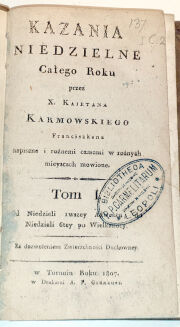 KARMOWSKI - KAZANIA NIEDZIELNE CAŁEGO ROKU wyd. 1807 - 4