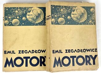 ZEGADŁOWICZ- MOTORY T.1-2 [komplet w 2 wol.] 1938. Książki ilustrowane śmiałymi grafikami Stefana Żechowskiego - 3