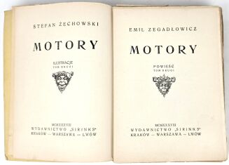ZEGADŁOWICZ- MOTORY T.1-2 [komplet w 2 wol.] 1938. Książki ilustrowane śmiałymi grafikami Stefana Żechowskiego - 5