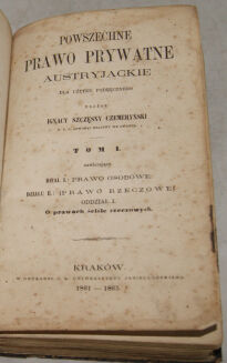 CZEMERYŃSKI - PRAWO PRYWATNE Tom I-II [komplet]  1861r. - 3
