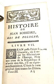 COYER - HISTOIRE DE JEAN SOBIESKI, ROI DE POLOGNE wyd. 1761r. SKÓRA - 14