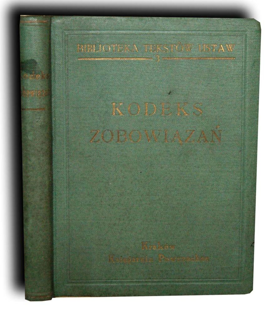 KODEKS ZOBOWIĄZAŃ Kraków 1935