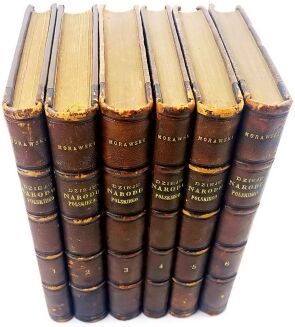 MORAWSKI- DZIEJE NARODU POLSKIEGO Tom 1-6 [komplet w  6 wol.] wyd. 1871-6r. - 2