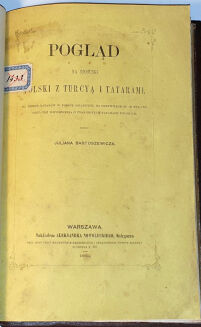 BARTOSZEWICZ - POGLĄD NA STOSUNKI POLSKI Z TURCYĄ I TATARAMI - 4