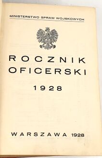 ROCZNIK OFICERSKI 1928. Warszawa 1928 - 2