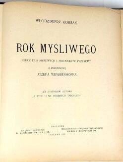 KORSAK- ROK MYŚLIWEGO wyd. 1922r. - 4