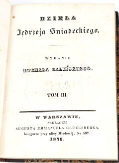 ŚNIADECKI- DZIEŁA t. I-VII komplet 1837r. oprawa - 6