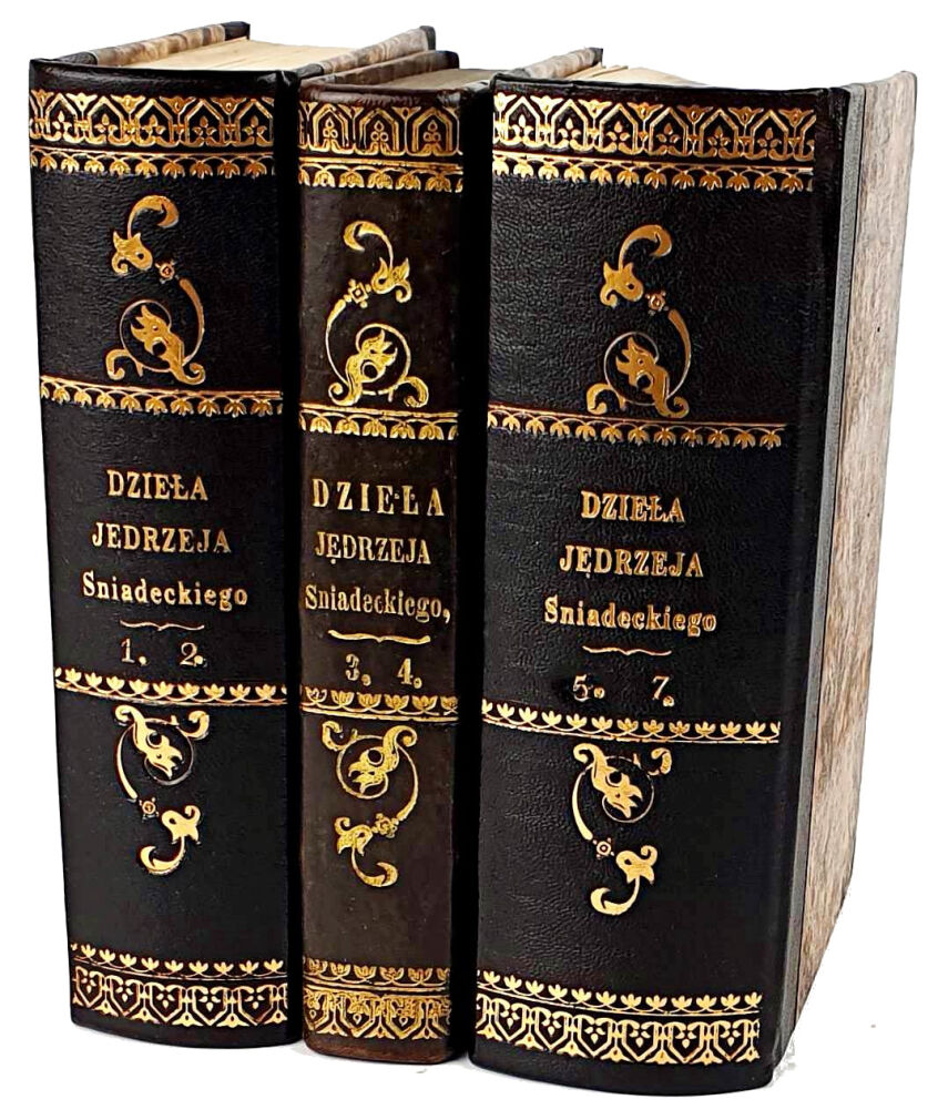 ŚNIADECKI- DZIEŁA t. I-VII komplet 1837r. oprawa